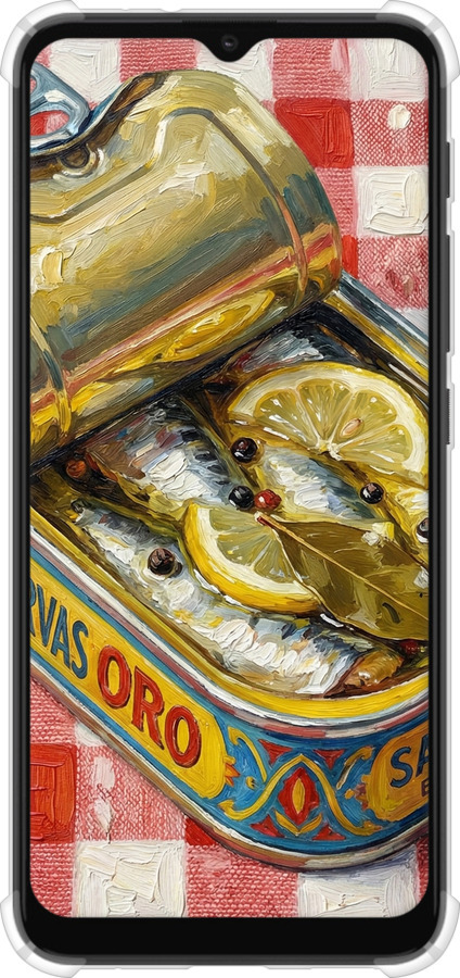 Силикон с усиленными углами чехол Vintage Sardine Tin Phone для Motorola Moto G10 - 6772sp-2319 изображение 