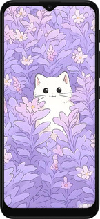 2D пластиковий чехол Котик в цветах для Motorola Moto G10 - 6390t-2319 изображение 