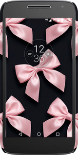 3D пластиковый матовый чехол Coquette Ribbons Dark Coquette для Motorola Moto G4 Play - 6767m-860 изображение 