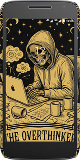 3D пластиковый матовый чехол The Overthinker для Motorola Moto G4 Play - 6774m-860 изображение 