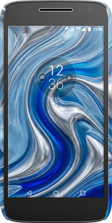 3D пластиковый матовый чехол Liquid Chrome для Motorola Moto G4 Play - 6781m-860 изображение 