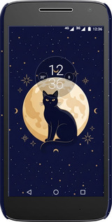 3D пластиковий матовий чехол Cute Cat Celestial/Witchy для Motorola Moto G4 Play - 6787m-860 изображение 