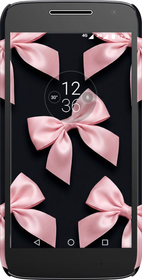 3D пластиковый матовый чехол Coquette Ribbons Dark Coquette для Motorola Moto G4 Play - 6767m-860 изображение 