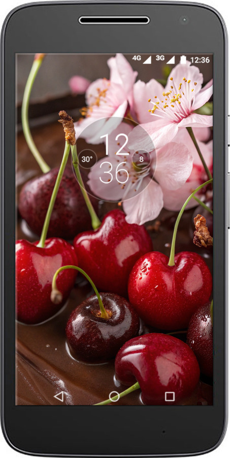 Силиконовый чехол Вишня в шоколаде для Motorola Moto G4 Play - 6698u-860 изображение 