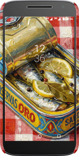 3D пластиковый глянцевый чехол Vintage Sardine Tin Phone для Motorola MOTO G4 PLUS - 6772c-953 изображение 