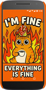 3D пластиковий матовий чехол Funny Cat для Motorola MOTO G4 - 6786m-511 изображение 