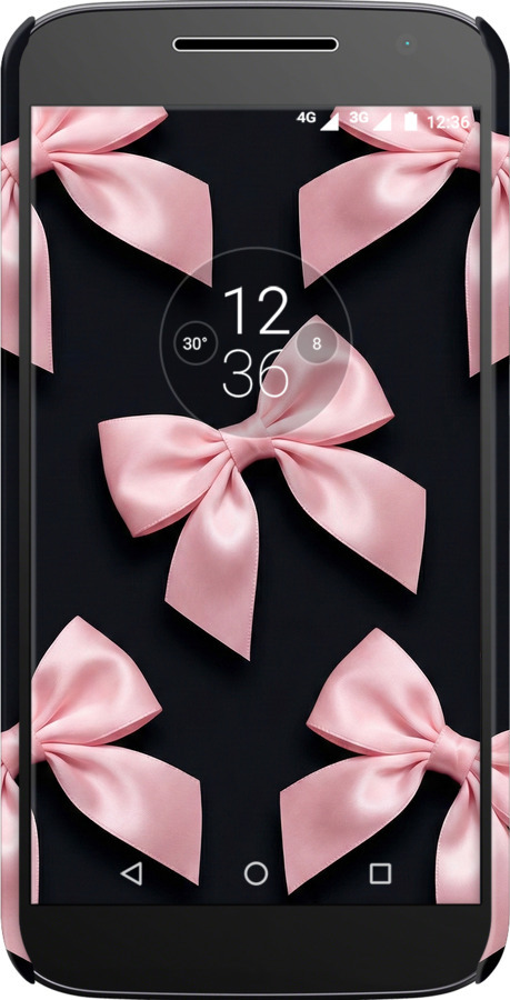3D пластиковый глянцевый чехол Coquette Ribbons Dark Coquette для Motorola MOTO G4 PLUS - 6767c-953 изображение 