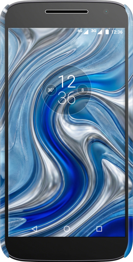 3D пластиковый матовый чехол Liquid Chrome для Motorola MOTO G4 PLUS - 6781m-953 изображение 