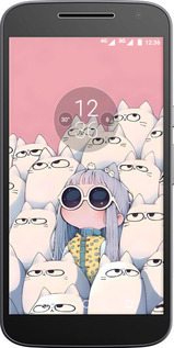 Силиконовый чехол Малышка с котами для Motorola MOTO G4 PLUS - 6295u-953 изображение 