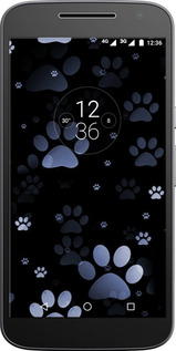 2D пластиковый чехол С синими отпечатками лап для Motorola MOTO G4 - 6441t-511 изображение 