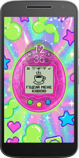 2D пластиковый чехол Y2K Aesthetic Retro Pet: Годуй мене кавою для Motorola MOTO G4 - 6784t-511 изображение 