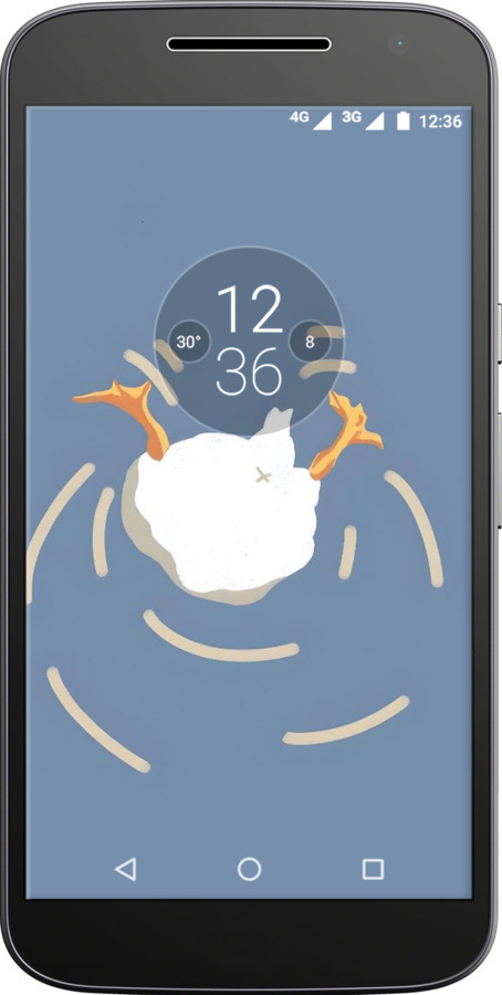Силиконовый чехол Гусь ныряет для Motorola MOTO G4 PLUS - 6275u-953 изображение 