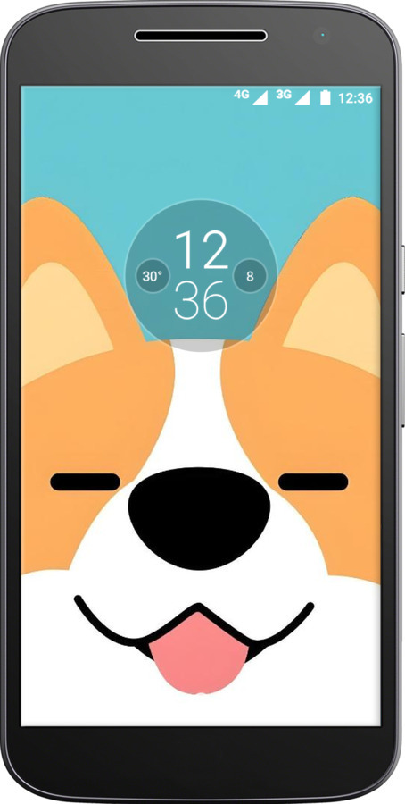 Силиконовый чехол Корги для Motorola MOTO G4 PLUS - 6280u-953 изображение 