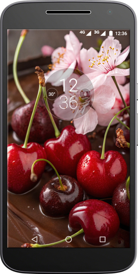 2D пластиковий чехол Вишня у шоколаді для Motorola MOTO G4 PLUS - 6698t-953 изображение 