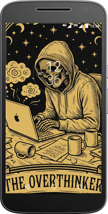 2D пластиковый чехол The Overthinker для Motorola MOTO G4 - 6774t-511 изображение 