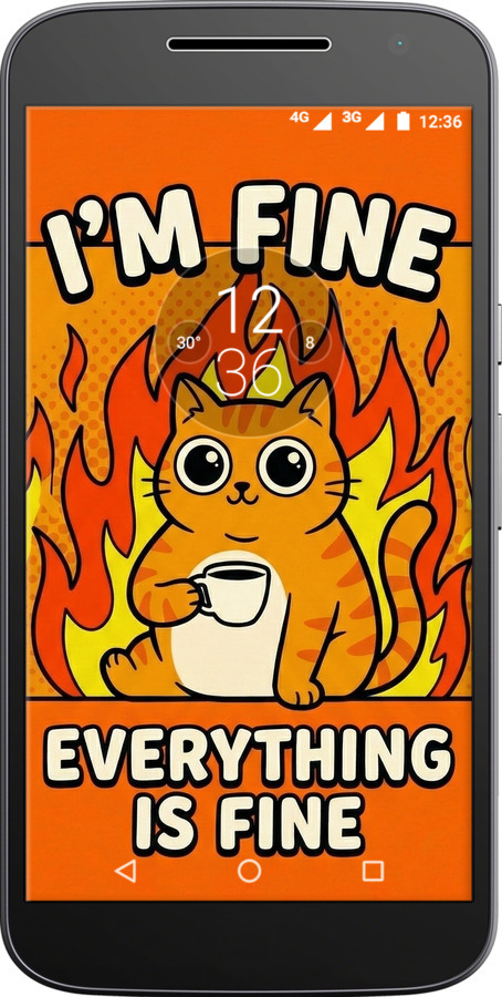 2D пластиковий чехол Funny Cat для Motorola MOTO G4 - 6786t-511 изображение 