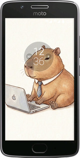 Силиконовый чехол Funny Capybara CEO Working для Motorola Moto G5 - 6777u-832 изображение 