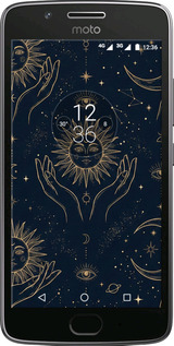 Силіконовий чехол Celestial Harmony: Sun & Moon Gold Mystic Pattern для Motorola Moto G5 - 6778u-832 изображение 
