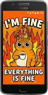 Силиконовый чехол Funny Cat для Motorola Moto G5 - 6786u-832 изображение 