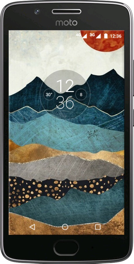 Силиконовый чехол Янтарный закат для Motorola Moto G5 - 6475u-832 изображение 