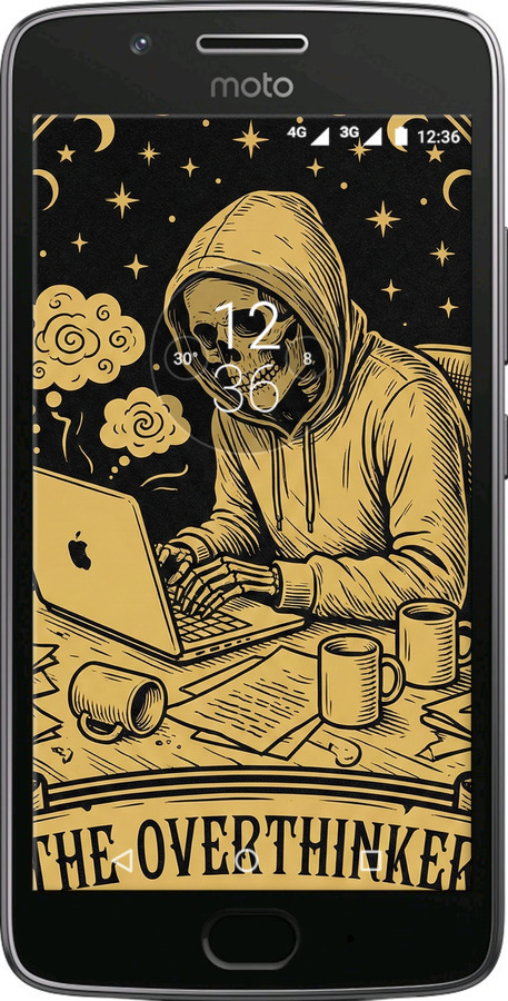 Силіконовий чехол The Overthinker для Motorola Moto G5 - 6774u-832 изображение 