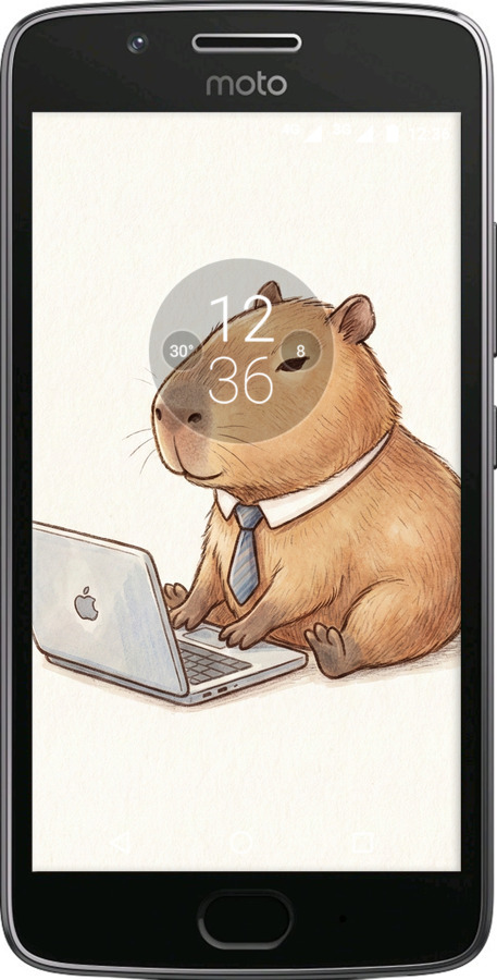 Силиконовый чехол Funny Capybara CEO Working для Motorola Moto G5 - 6777u-832 изображение 
