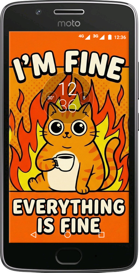 Силиконовый чехол Funny Cat для Motorola Moto G5 - 6786u-832 изображение 