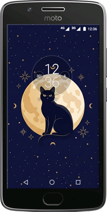 Силиконовый чехол Cute Cat Celestial/Witchy для Motorola Moto G5 - 6787u-832 изображение 
