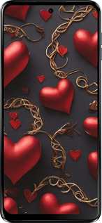 Силіконовий чехол Сердечки для Motorola Moto G54 Power - 5831u-3897 изображение 