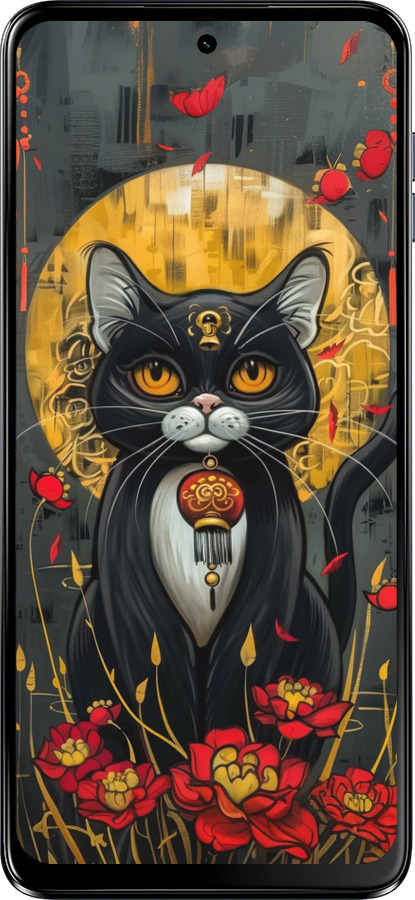Силиконовый чехол China Cat для Motorola Moto G64 - 6134u-4014 изображение 