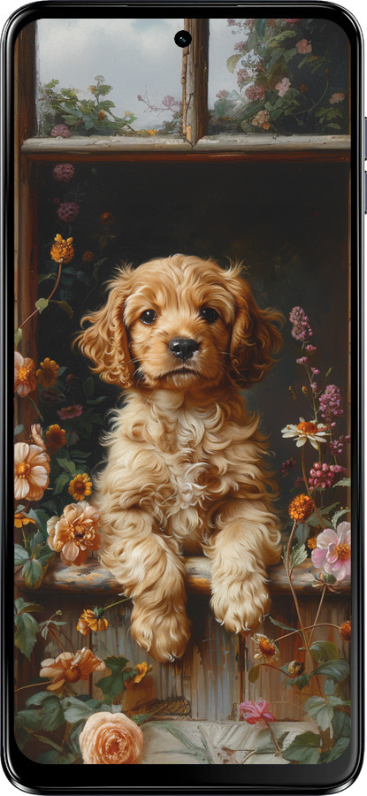 Силиконовый чехол Щенок cocker spaniel для Motorola Moto G54 Power - 6136u-3897 изображение 