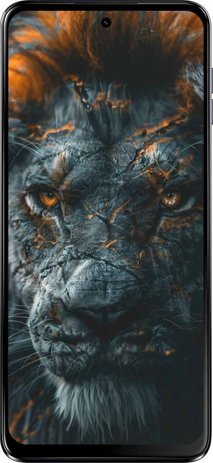Силиконовый чехол Пламенный лев для Motorola Moto G64 - 6153u-4014 изображение 
