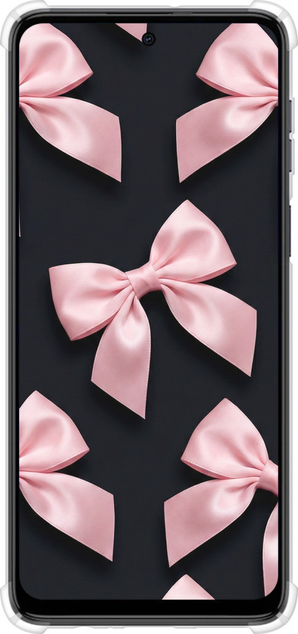 Силикон с усиленными углами чехол Coquette Ribbons Dark Coquette для Motorola Moto G54 - 6767sp-3339 изображение 