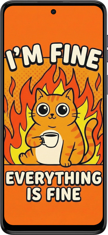 Силіконовий чехол Funny Cat для Motorola Moto G54 - 6786u-3339 изображение 