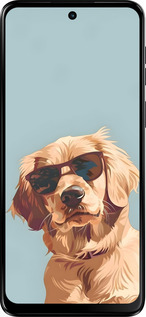 Силиконовый чехол Пес в очках для Motorola Moto G55 - 6381u-3843 изображение 