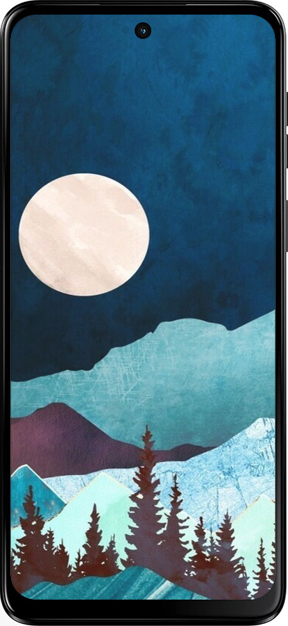 Силіконовий чехол Гірська ідилія нічний краєвид для Motorola Moto G55 - 6488u-3843 изображение 