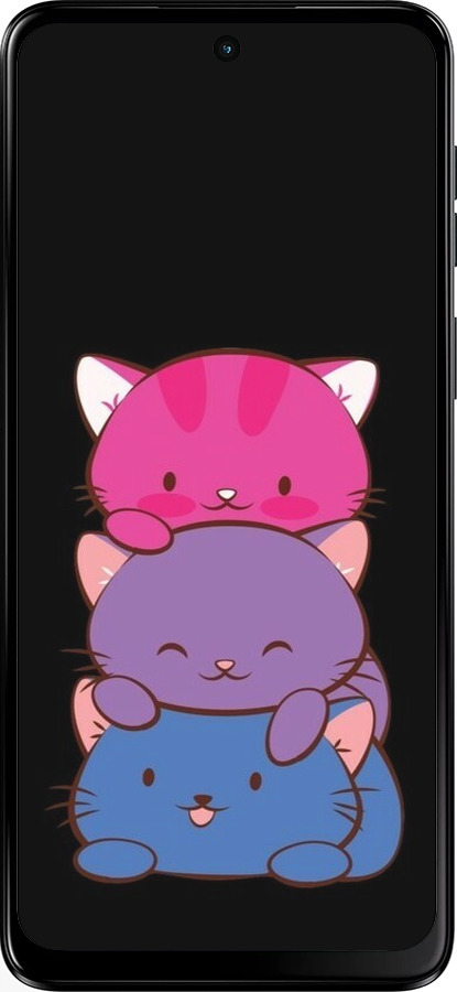 Силіконовий чехол Милі котятка для Motorola Moto G55 - 6518u-3843 изображение 