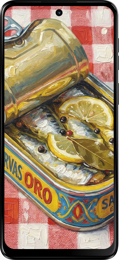 Силиконовый чехол Vintage Sardine Tin Phone для Motorola Moto G55 - 6772u-3843 изображение 