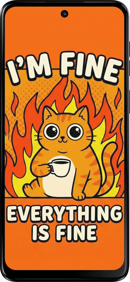 Силіконовий чехол Funny Cat для Motorola Moto G55 - 6786u-3843 изображение 