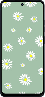 Силиконовый чехол Ромашки v4 для Motorola Moto G56 - 5603u-4124 изображение 