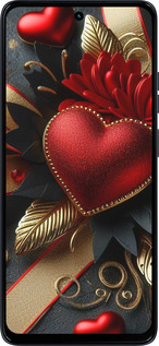 Силиконовый чехол Сердечки v2 для Motorola Moto G56 - 5832u-4124 изображение 