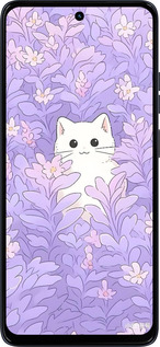 Силиконовый чехол Котик в цветах для Motorola Moto G56 - 6390u-4124 изображение 