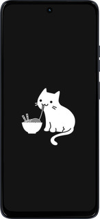 Силиконовый чехол С милым котом на черном фоне для Motorola Moto G56 - 6528u-4124 изображение 