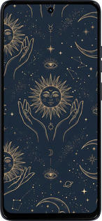 Силіконовий чехол Celestial Harmony: Sun & Moon Gold Mystic Pattern для Motorola Moto G56 - 6778u-4124 изображение 