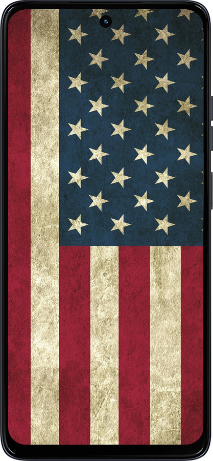 Силиконовый чехол Флаг США для Motorola Moto G56 - 395u-4124 изображение 