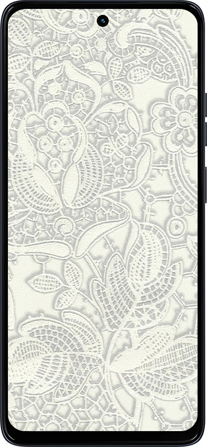 Силиконовый чехол Белое кружево для Motorola Moto G56 - 4383u-4124 изображение 