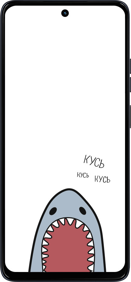 Силиконовый чехол Акула для Motorola Moto G56 - 4870u-4124 изображение 