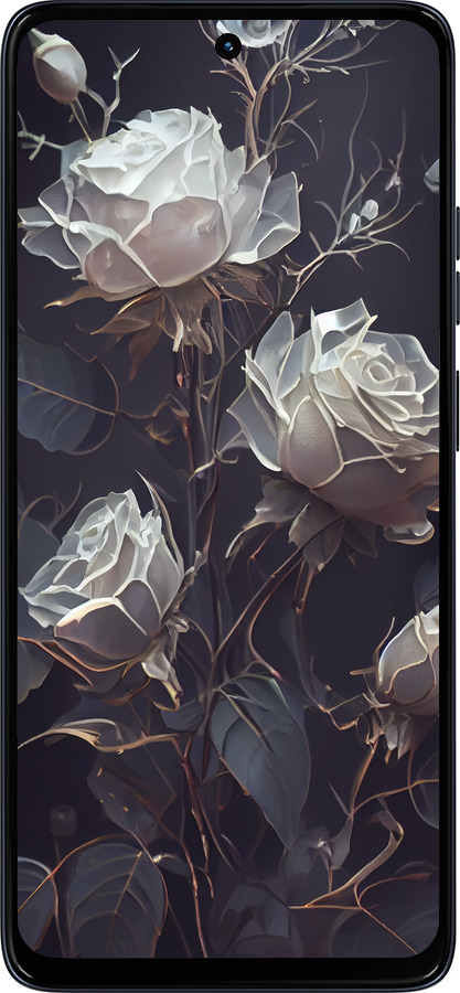 Силиконовый чехол Розы 2 для Motorola Moto G56 - 5550u-4124 изображение 