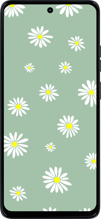 Силиконовый чехол Ромашки v4 для Motorola Moto G56 - 5603u-4124 изображение 