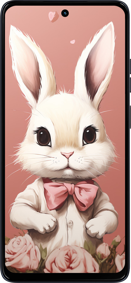 Силиконовый чехол Зайчик для Motorola Moto G56 - 5669u-4124 изображение 